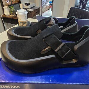Birkenstock Reykjavik Antique Black Nubuck Leather Mens US 10 Mule Clog Slide